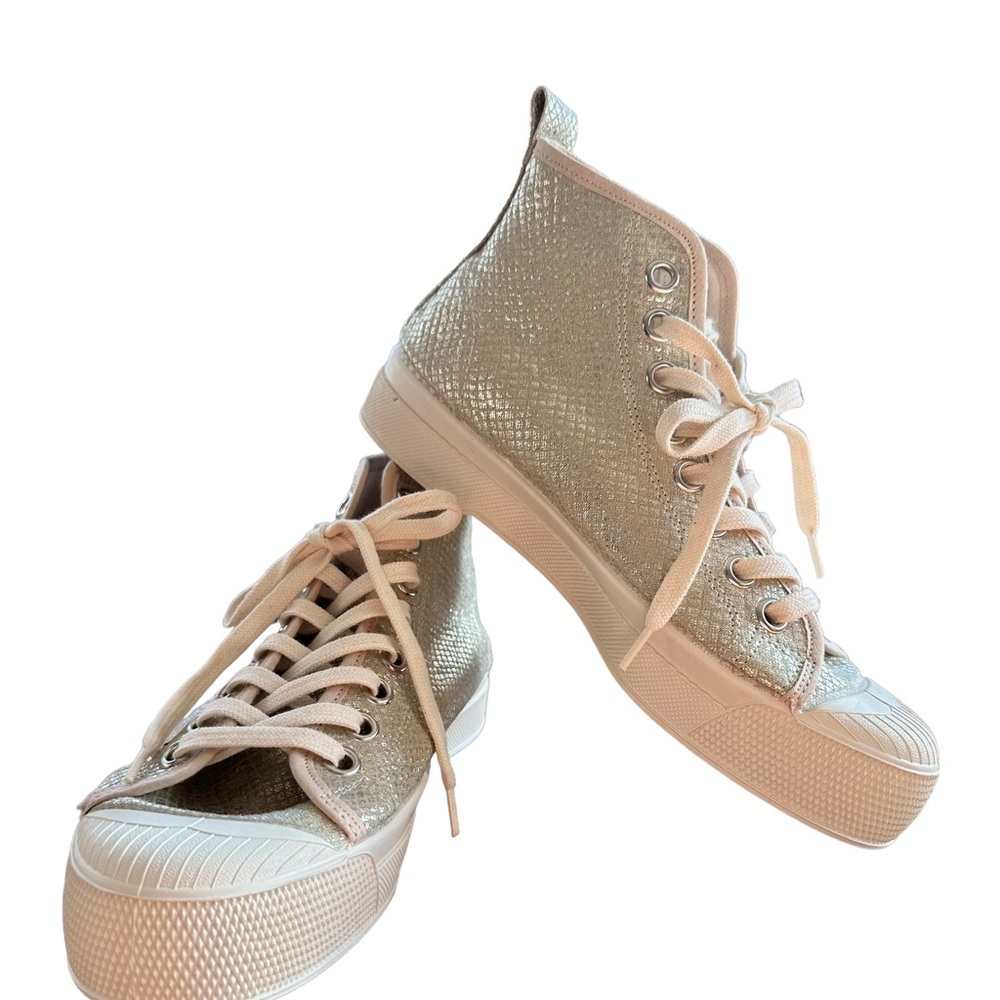 Bensimon Limited Edition Tennis Shoes Sneakers, Stella Shiny Snake High Top!